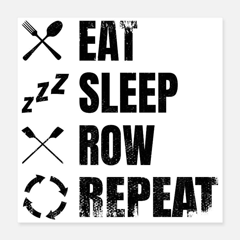 Rowing Procedure Poster 16" x 16" (40x40 cm)