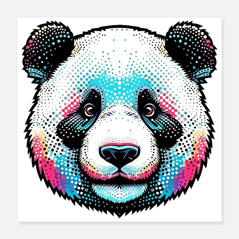 Panda Poster 40x40 cm