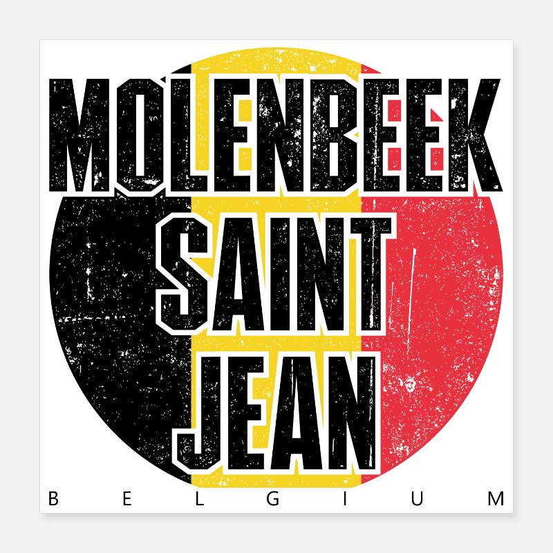 Bold Block Typography with Red Circle Poster 16" x 16" (40x40 cm)