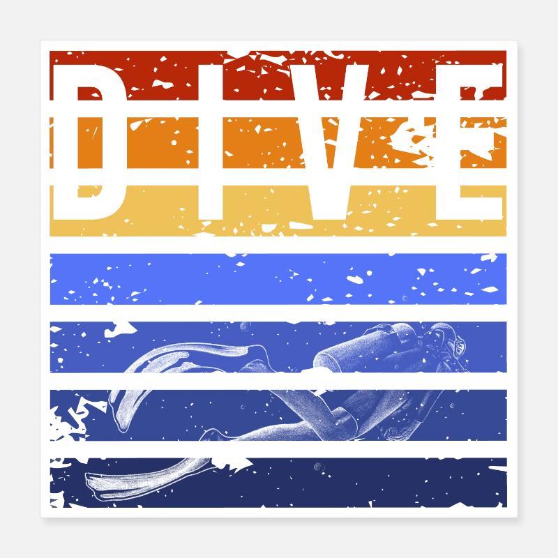 Dive Poster 40x40 cm