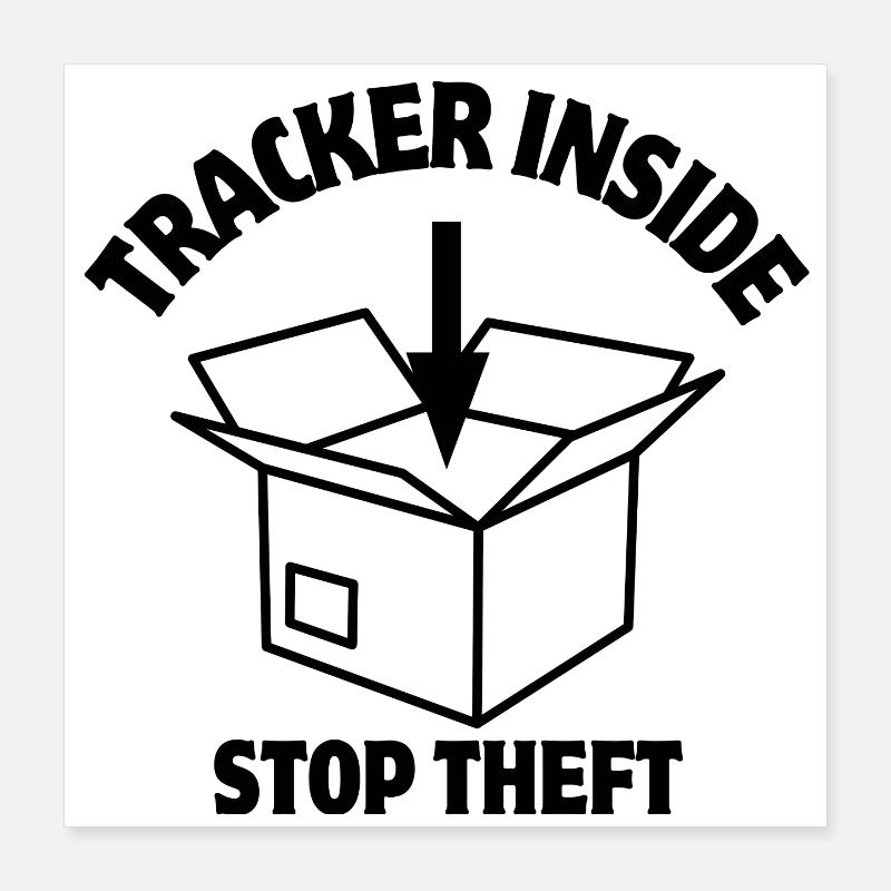 Sicherheit, Paketschloss, Inside Tracker Poster 40x40 cm