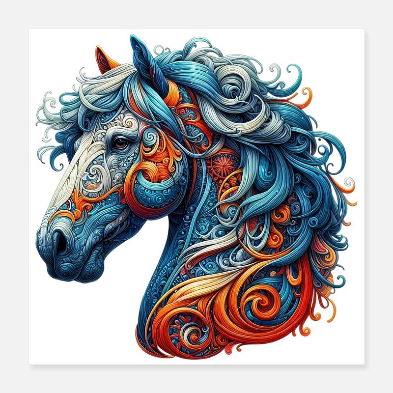 Horse Poster 16" x 16" (40x40 cm)