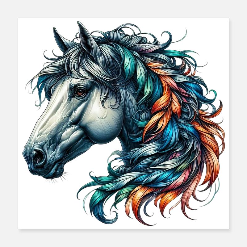 Cheval Poster 40 x 40 cm