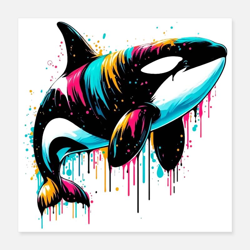 Killer whale Poster 16" x 16" (40x40 cm)