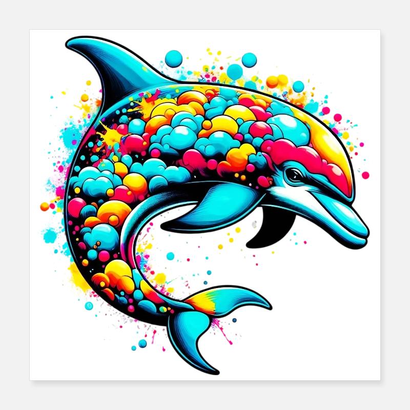 Dauphin Poster 40 x 40 cm