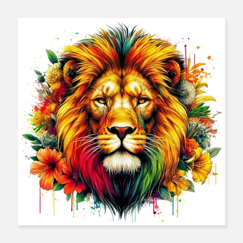 Löwe Poster 40x40 cm