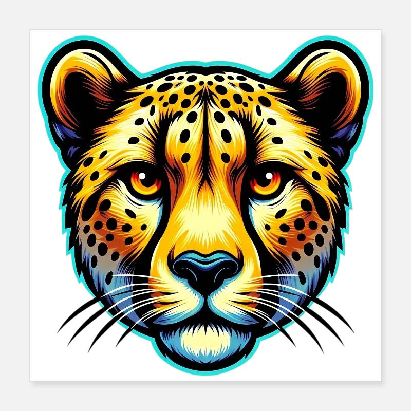Guépard Poster 40 x 40 cm