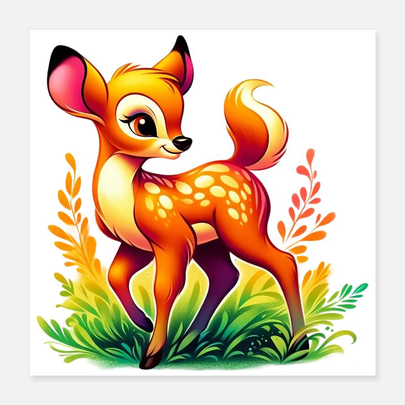 Fawn Poster 16" x 16" (40x40 cm)
