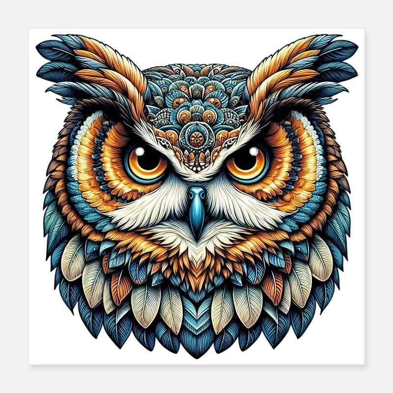 Eule Poster 40x40 cm