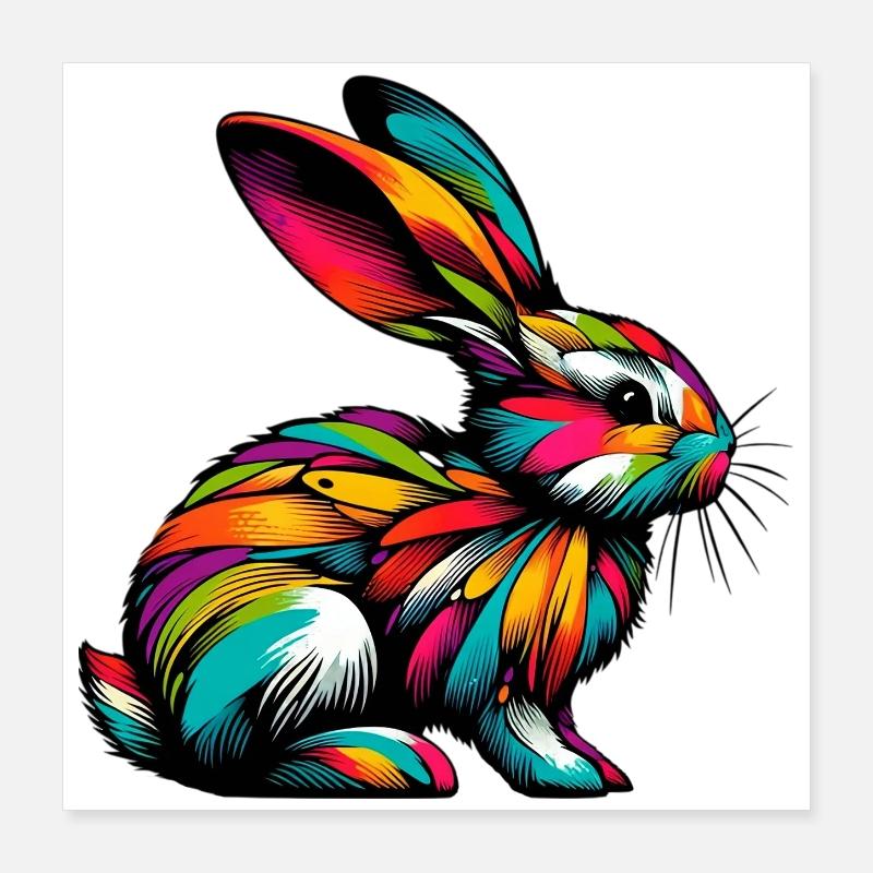 Rabbit Poster 16" x 16" (40x40 cm)