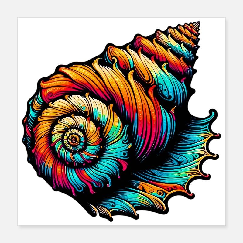 Muschel Poster 40x40 cm