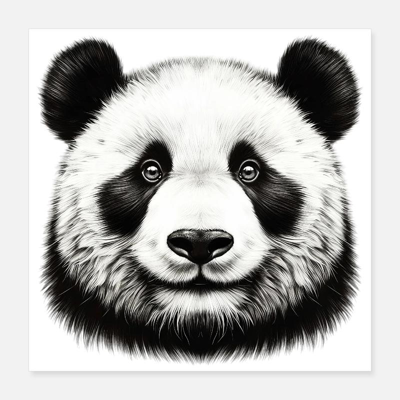 Panda Poster 40x40 cm