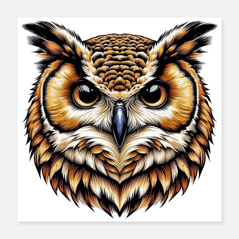 Eule Poster 40x40 cm