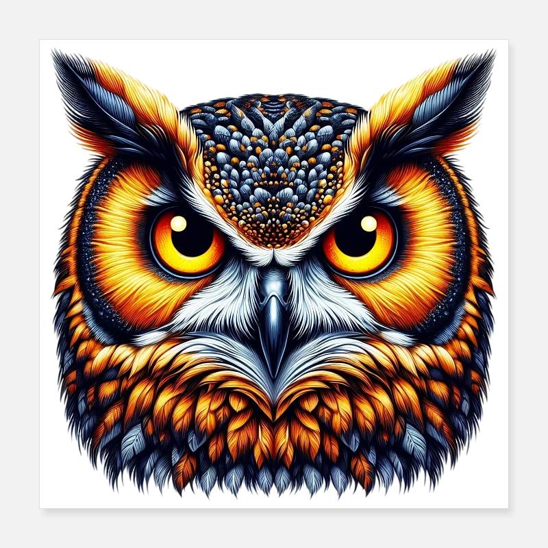 Owl Poster 16" x 16" (40x40 cm)