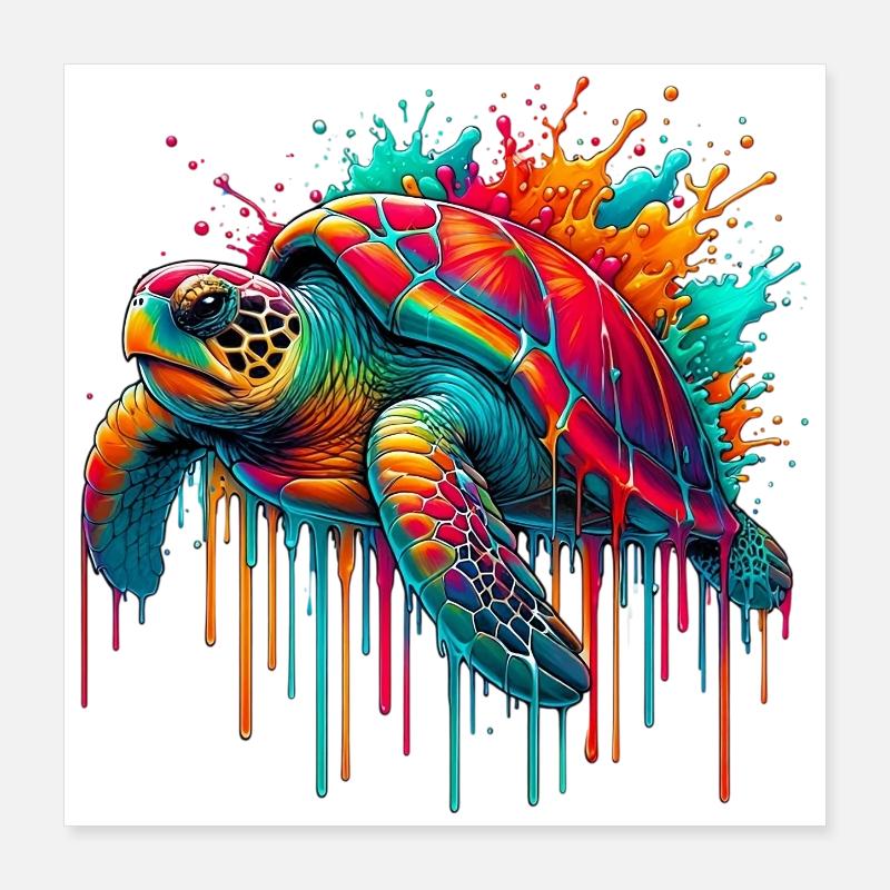 Turtle Poster 16" x 16" (40x40 cm)