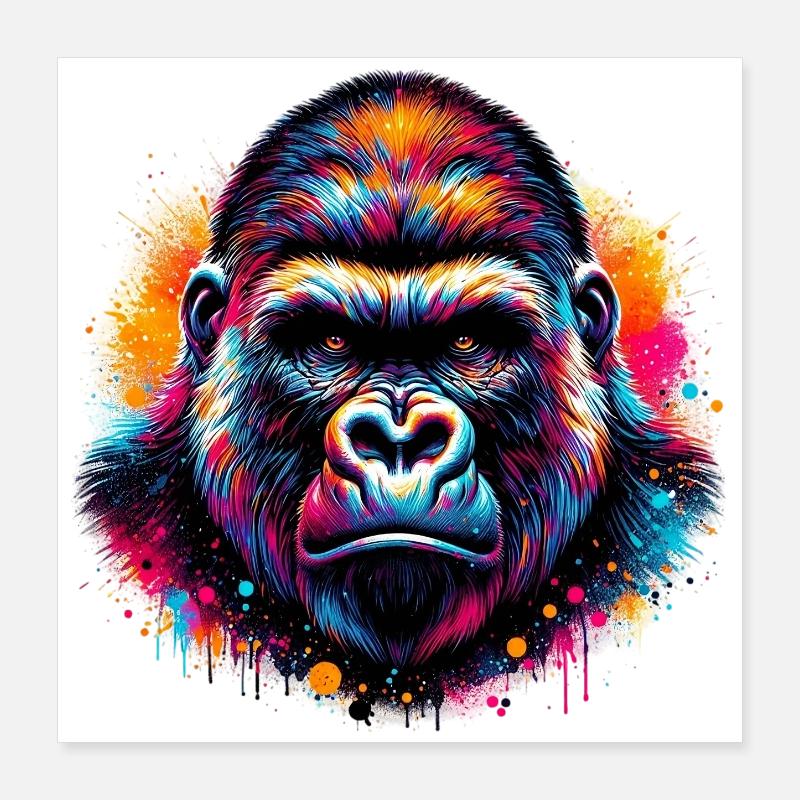 Gorilla Poster 40x40 cm