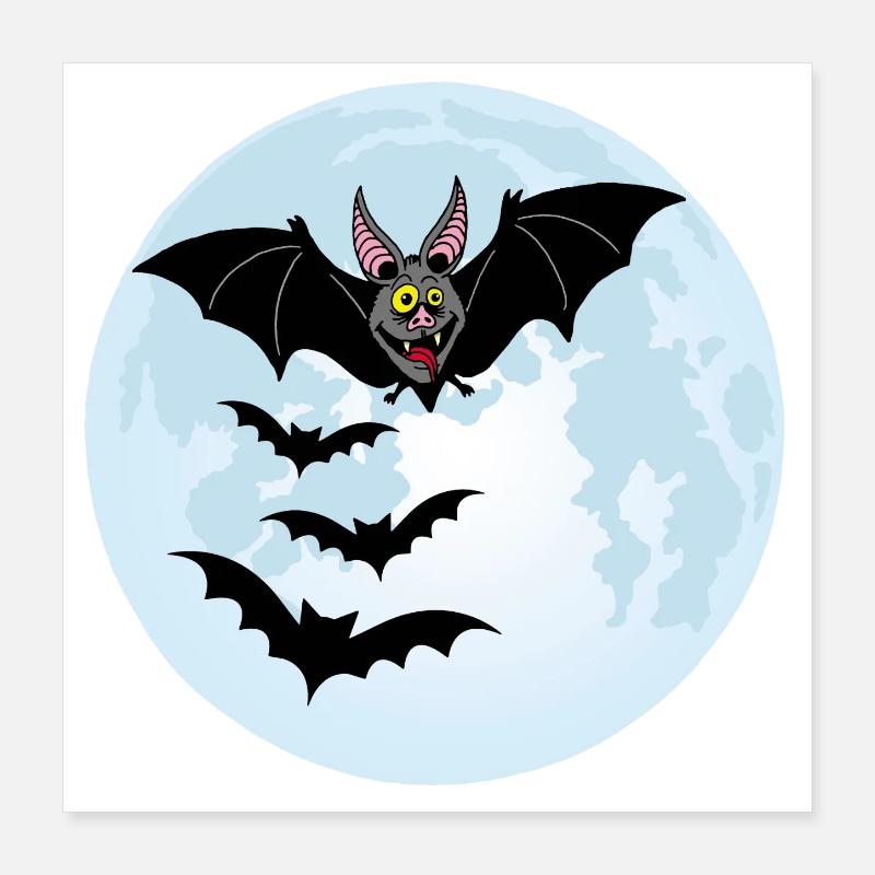 Bats, Vampires and the Moon Poster 16" x 16" (40x40 cm)