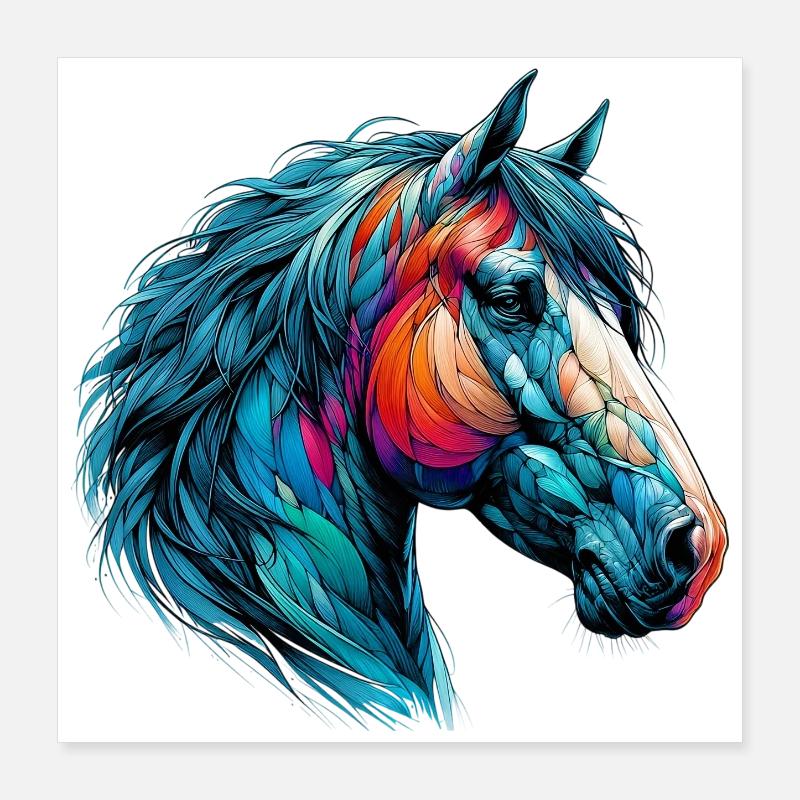 Cheval Poster 40 x 40 cm