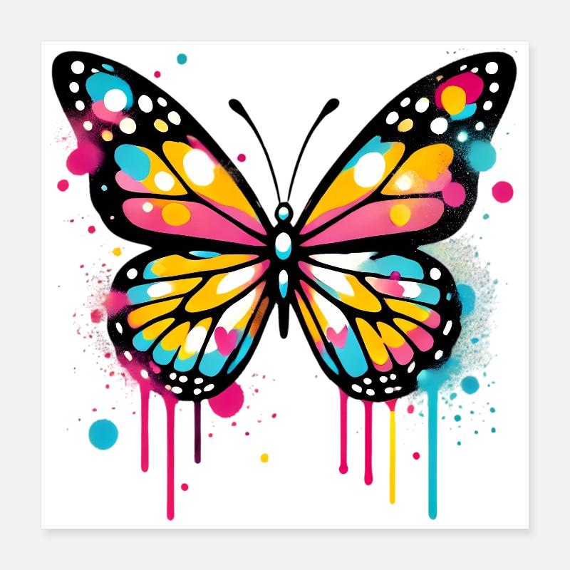 Papillon Poster 40 x 40 cm