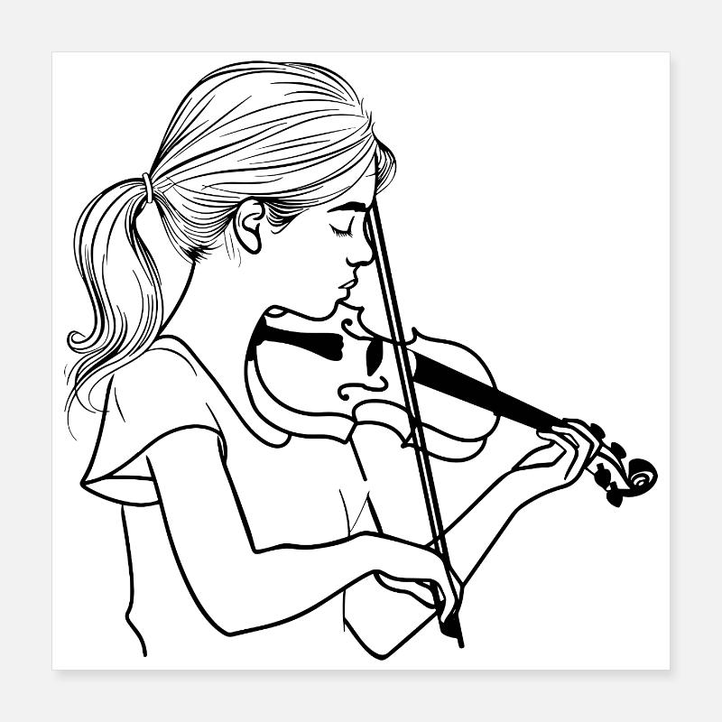 Violoniste Poster 40 x 40 cm