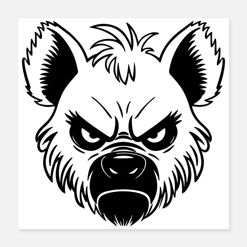 Hyäne Poster 40x40 cm