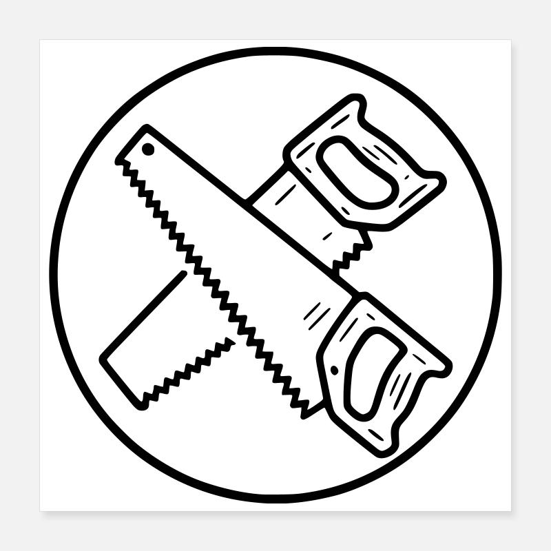 Scies croisées Poster 40 x 40 cm