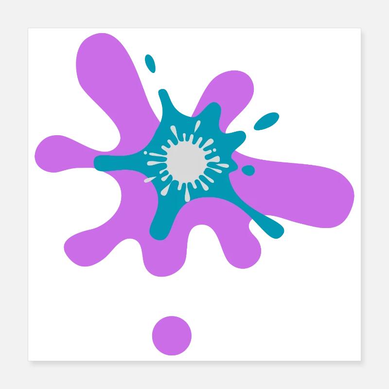 Abstract Paint Splash Print Poster 16" x 16" (40x40 cm)