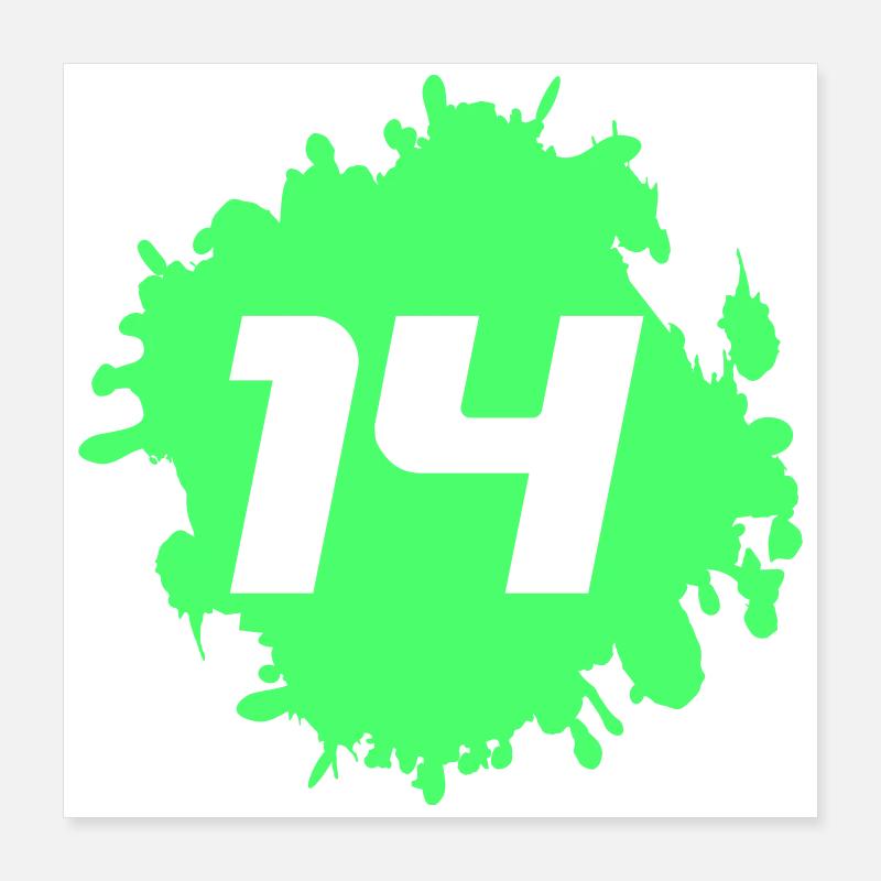 14 Neon Spritz Splash Poster 40x40 cm