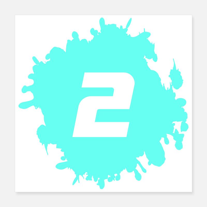 Neon Aqua 2 Splash Poster 40x40 cm