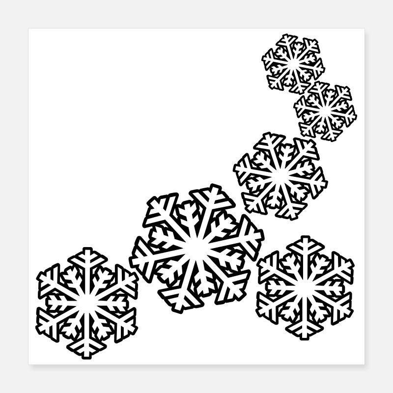 Flocons Poster 40 x 40 cm