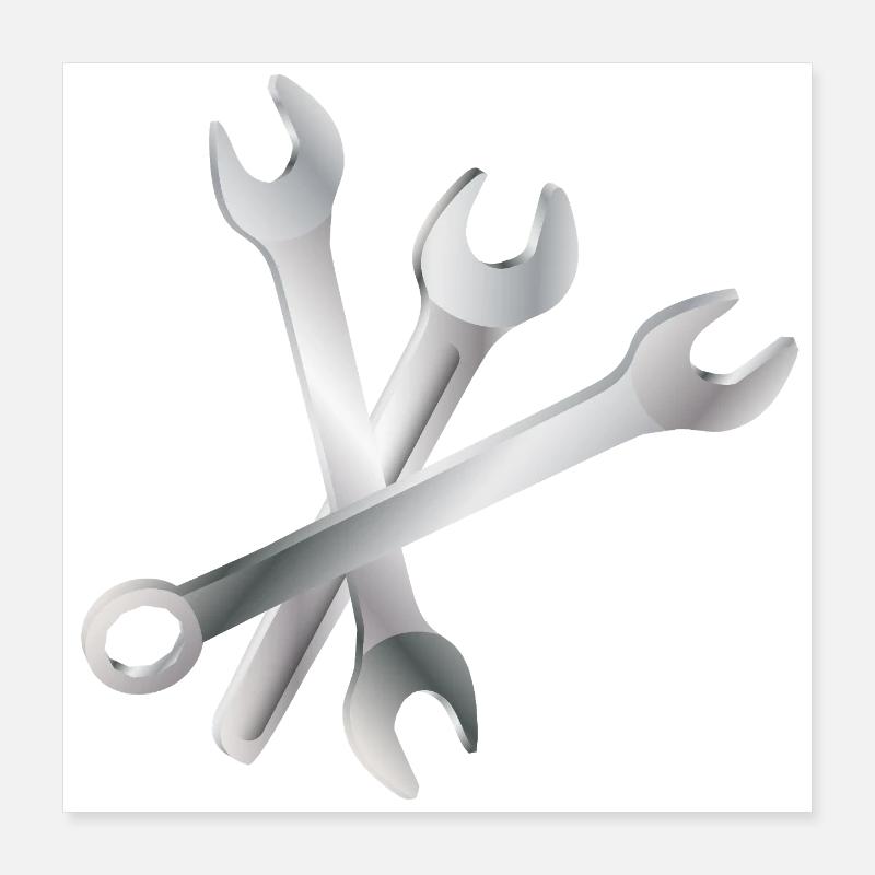 Wrench Set – Tools & Craftsmanship Poster 16" x 16" (40x40 cm)