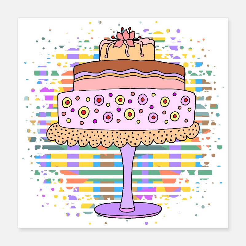 Kuchen Poster 40x40 cm