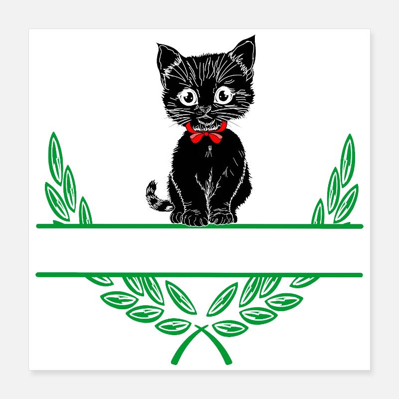 Laurel Wreath with Namespace Poster 16" x 16" (40x40 cm)