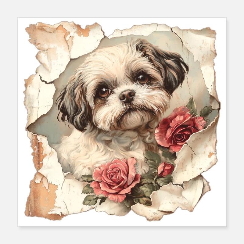 Shih Tzu Poster 40 x 40 cm