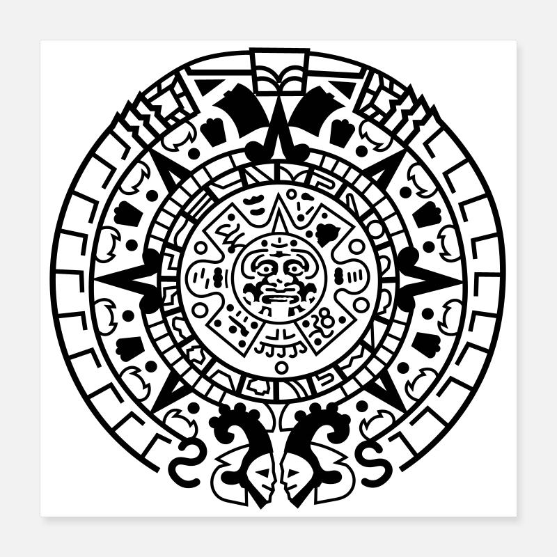 Calendrier maya Poster 40 x 40 cm