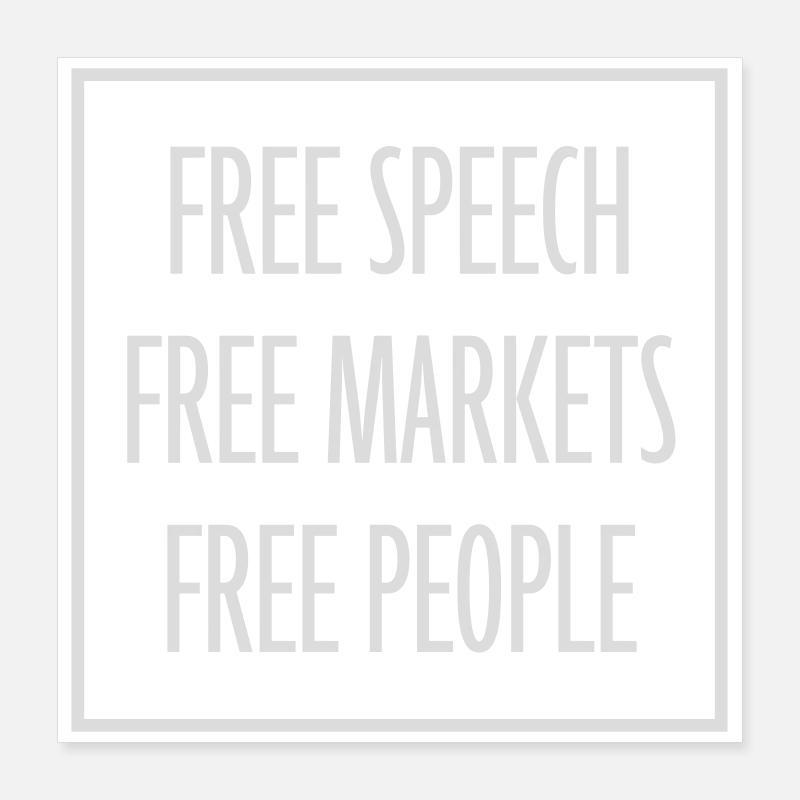 Marché de la liberté d’expression Peuple Libertarian Freedom Logo Poster 40 x 40 cm