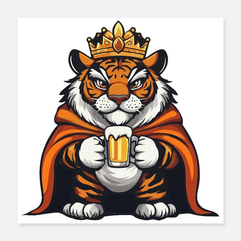 Roi de la Bière Tigre Poster 40 x 40 cm