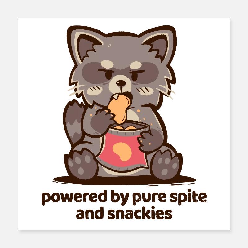 Propulsé par Pure Spite et Snackies Poster 40 x 40 cm