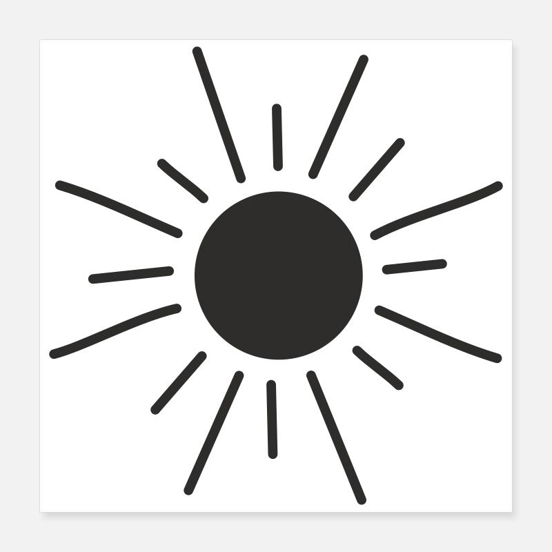 Soleil tiré joyeusement Poster 40 x 40 cm