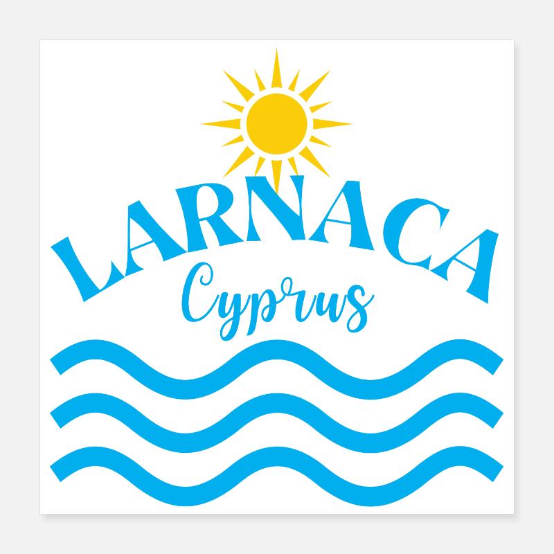Larnaca, Chypre Ondes de Soleil Poster 40 x 40 cm