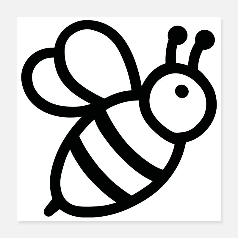 bee Poster 16" x 16" (40x40 cm)