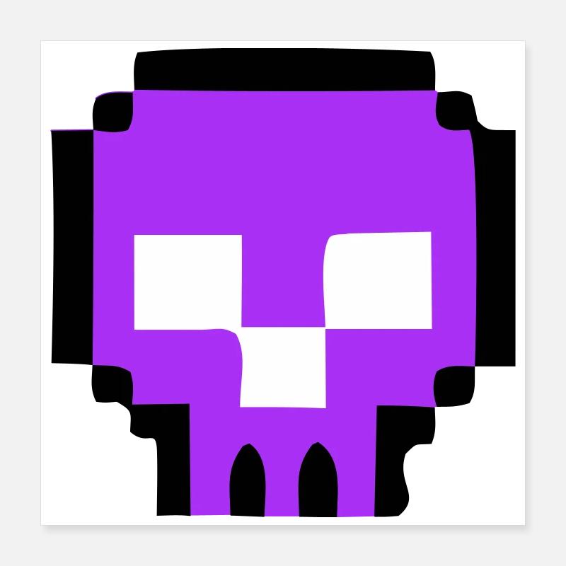 Pixel Totenkopf Game Over Poster 40x40 cm
