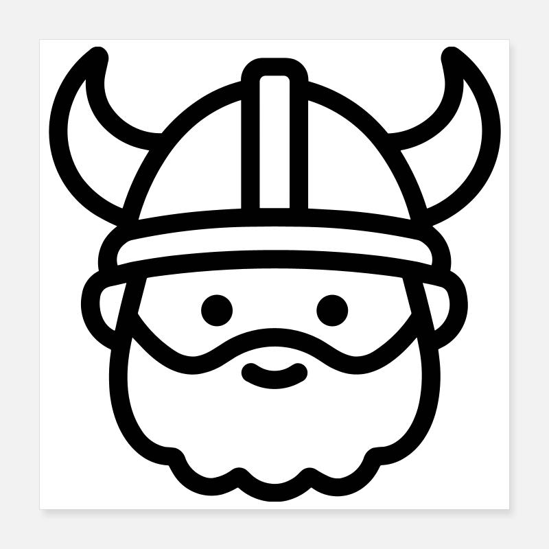 Wikinger Poster 40x40 cm