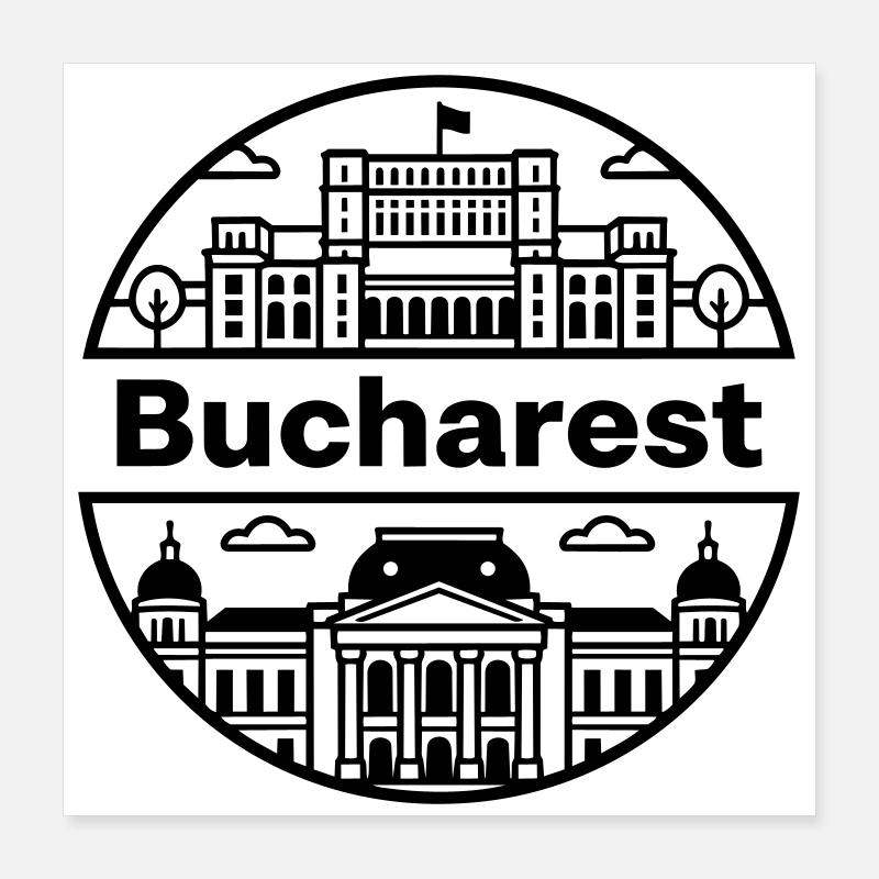 Bukarest Poster 40x40 cm