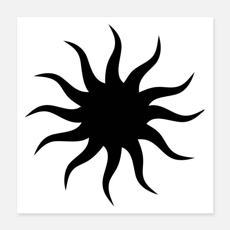 Sonne Poster 40x40 cm