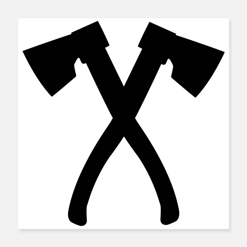 Zwei Achsen für Haltehäcksler, Schreiner oder Woodbewe Poster 40x40 cm