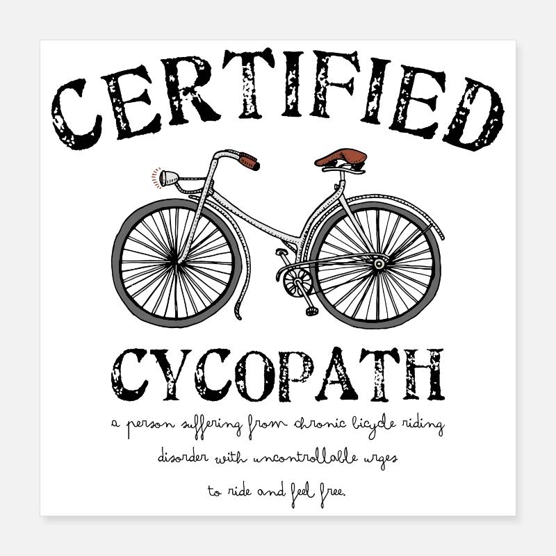 Vintage Bicycle Sketch Graphic Poster 16" x 16" (40x40 cm)