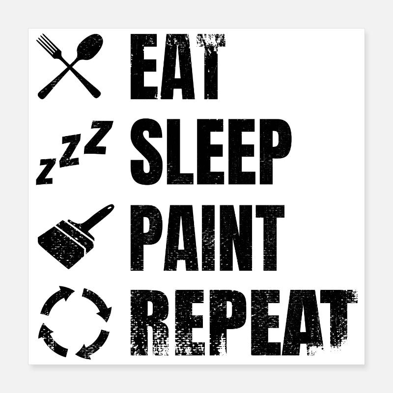 Maler Zeitplan Poster 40x40 cm