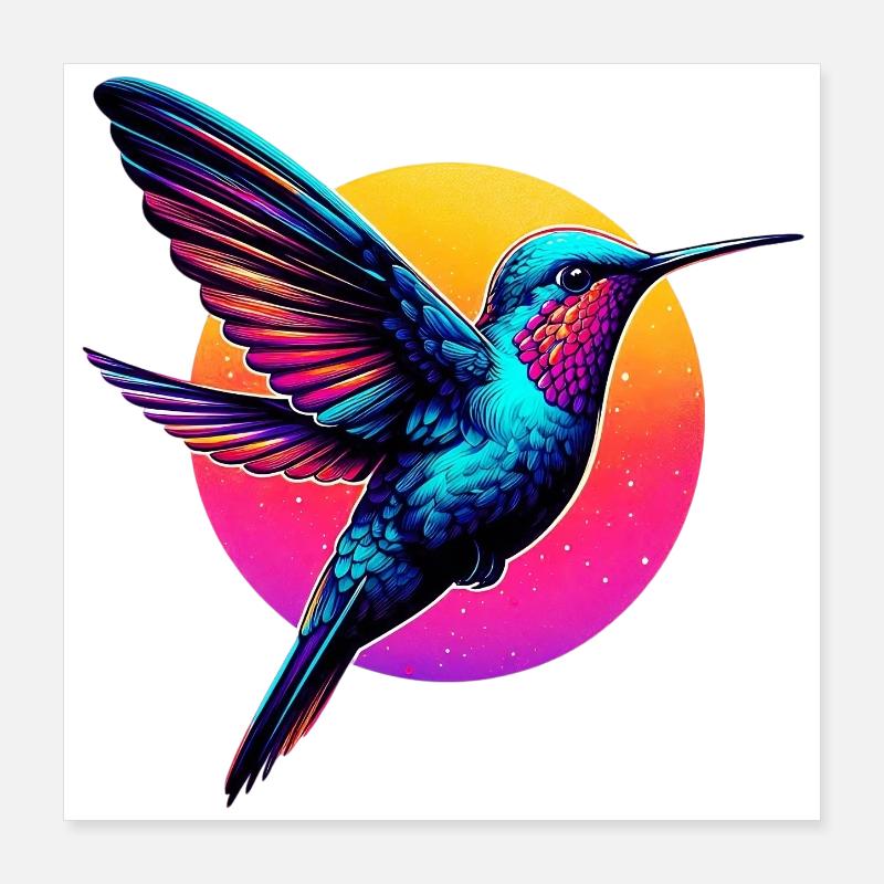 Hummingbird Poster 16" x 16" (40x40 cm)