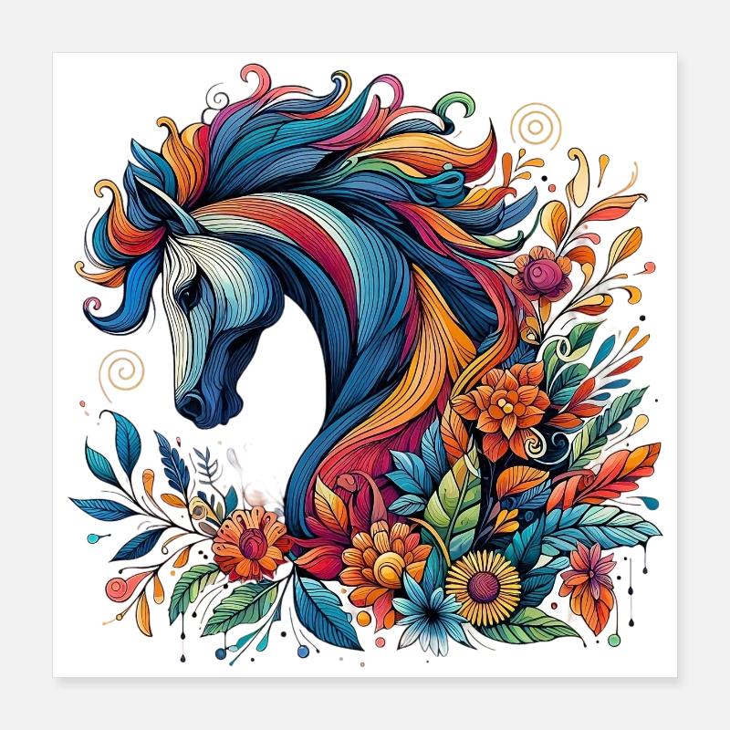 Cavallo Poster 40x40 cm